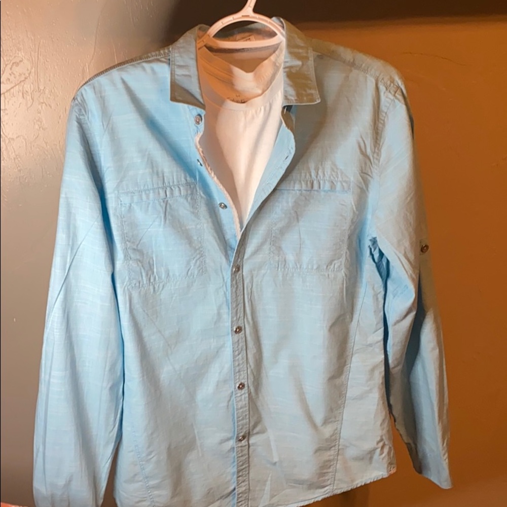 Calvin Klein Button Down shirt & white under shirt